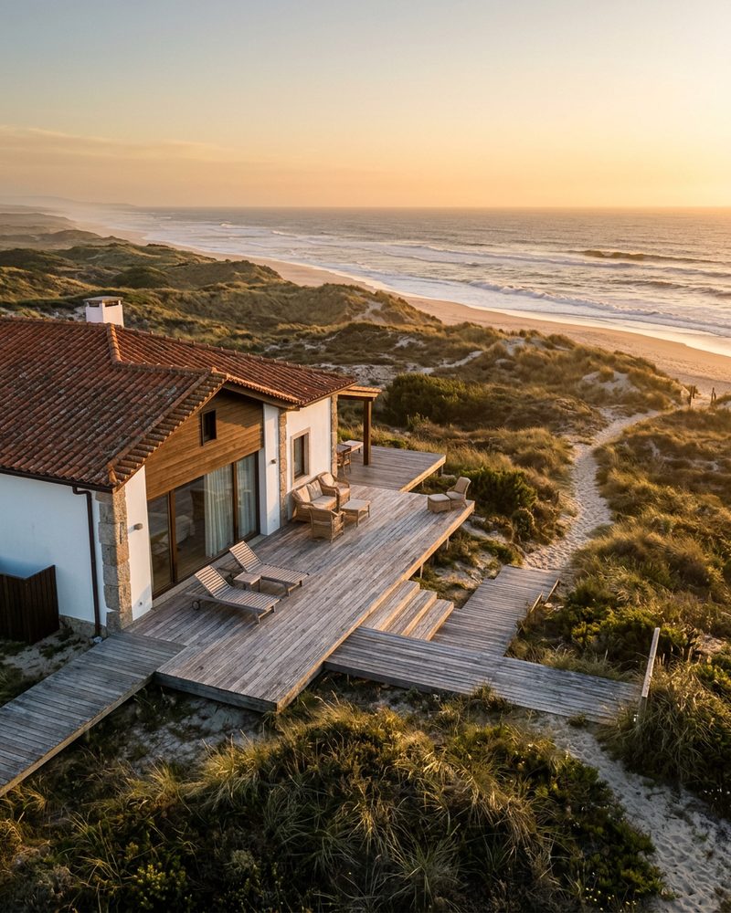 Casa de férias virada para a praia